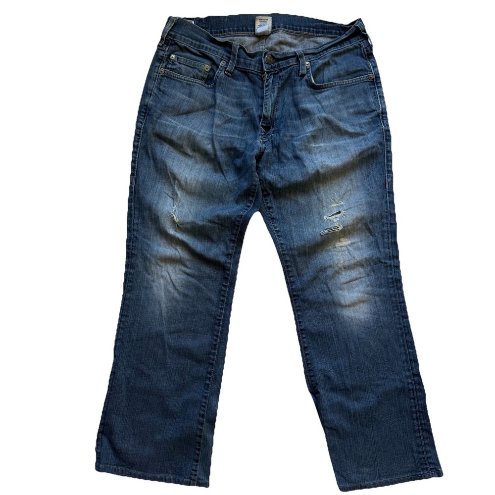 Vintage True Religion Jeans Mens 36x30 Danny Bootcut Med Wash Whisker USA Made - Picture 12 of 12